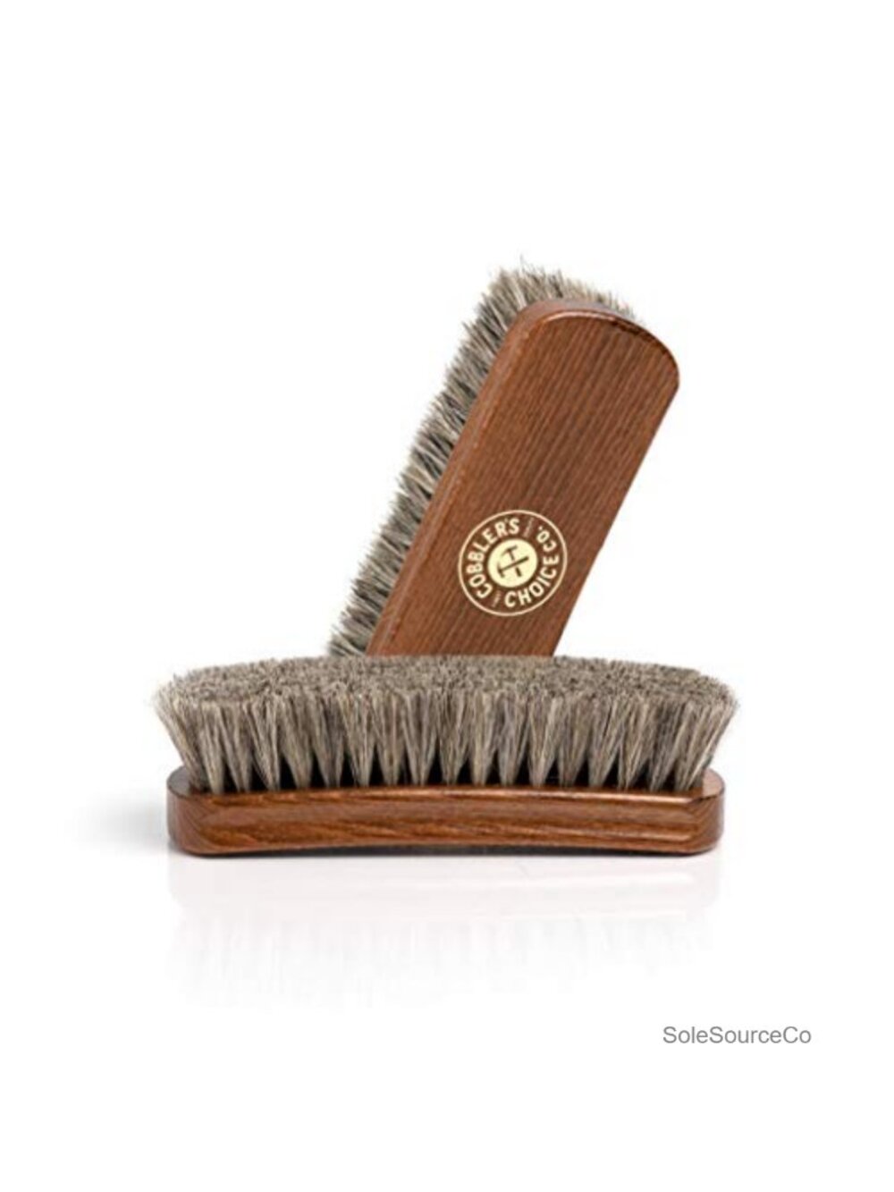 Horsehair Shoe Brush Beech Wood Handle Shoe Shine Polish Clean Buff